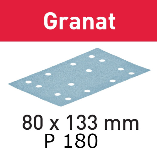 Festool Abrasive sheet Granat STF 80x133mm P180 GR/10