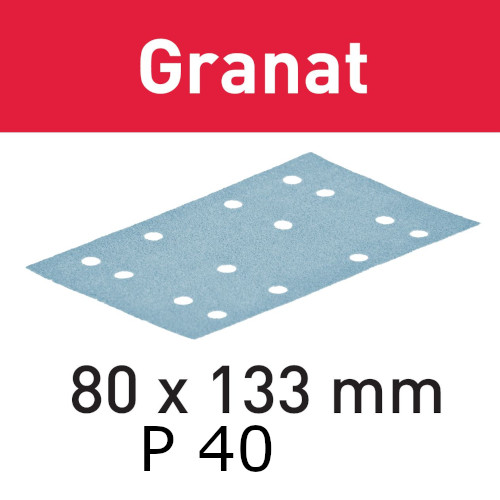 Festool Abrasive sheet Granat STF 80x133 P40 GR/10