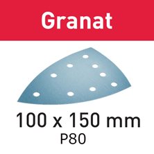 Festool Delta Abrasive sheet Granat STF 100x150mm P80 GR/10