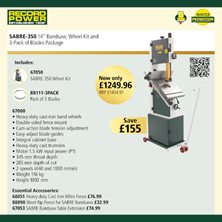 Record Power SABRE-350 (1PH) Bandsaw